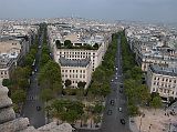 Paris Basilica of the Sacre Coeur 02 Arc de Triomphe View Down Av Hoiche and Av de Friedland Towards Montmartre 